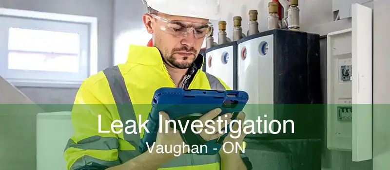 Leak Investigation Vaughan - ON